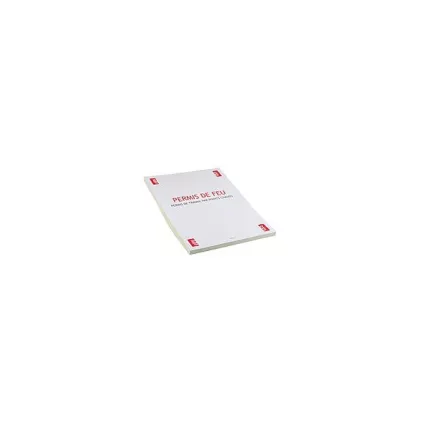 Carnet De 50 Formulaires De PERMIS FEU ECO BRICOLAGE