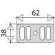 Grille Inox de Trop plein Evier Rectangle VALENTIN, Grille de trop pl