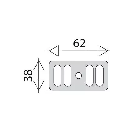 Grille Inox de Trop plein Evier Rectangle VALENTIN