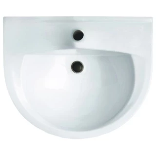 Lavabo Suspendu Blanc Semi-colonne NF 60x50cm ECO-BRICOLAGE