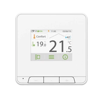 Thermostat ambiance connecté Therma Home Blanc Filaire